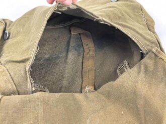 Brotbeutel Wehrmacht in Tropenausführung , getragenes Stück