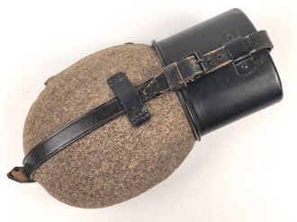Feldflasche Wehrmacht , RFI40, zusammengehörig, sehr guter Zustand