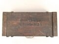 Transportkasten " Lt Wgr" für  80mm Granatwerfer 34 der Wehrmacht. Ungereinigtes Stück