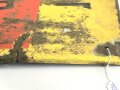 Luftschutz Emailleschild " Öffentlicher Sammel Schutzraum 125 Personen" Maße 39 x 80cm, ungereinigtes Stück