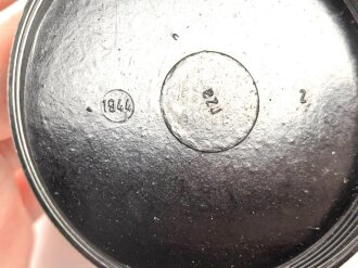 Transportbehälter aus Preßmasse für "Kart. Vorl. 8cm Granatwerfer 34 " datiert 44