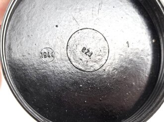 Transportbehälter aus Preßmasse für "Kart. Vorl. 8cm Granatwerfer 34 " datiert 44