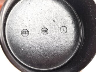 Transportbehälter aus Preßmasse für "Kart. Vorl. 8cm Granatwerfer 34 " datiert 44