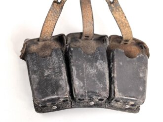 Patronentasche zum K98 Wehrmacht ( für 6 Ladestreifen) Ungereinigtes Stück mit Reichsbetriebsnummer