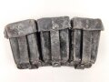 Patronentasche zum K98 Wehrmacht ( für 6 Ladestreifen) Ungereinigtes Stück mit Reichsbetriebsnummer