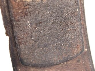 Koppel für Angehörige des Heeres, das Aluminiumschloss entnazifiziert, ungereinigter Speicherfund