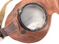 Allgemeine Schutzbrille Wehrmacht. Braunes Leder, getragenes Stück