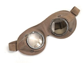 Allgemeine Schutzbrille Wehrmacht. Braunes Kunstleder,...