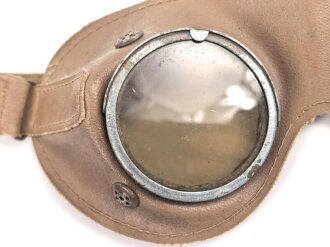 Allgemeine Schutzbrille Wehrmacht. Braunes Kunstleder,...