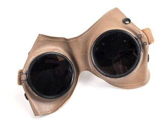 Allgemeine Schutzbrille Wehrmacht. Braunes Kunstleder,...