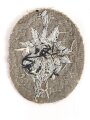 Edelweis für die Feldbluse der Gebirgstruppen der Wehrmacht. Handgestickte Ausführung für Offiziere.