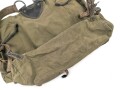 Rucksack für Gebirgstruppen der Wehrmacht, getragenes Stück mit Reichsbetriebsnummer. Die Lederriemen zum Teil angetrocknet