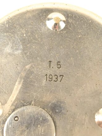 Höhenmesser für Gebirgstruppe der Wehrmacht. Hersteller Fuess Berlin. Guter Gesamtzustand, datiert 1937