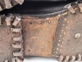 Paar Bergschuhe für Gebirgsjäger der Wehrmacht. Ungewöhnliche Ausführung, vermutlich Eigentumstücke. Getragenes Paar, Sohlenlänge knapp 30cm