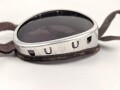 Getönte Brille mit Aluminiumrahmen, sieht man so immer wieder auf Fotos bei Angehörigen der Gebirgstruppe.