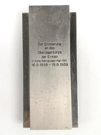 " Zur Erinnerung an das Oberjägerkorps der...