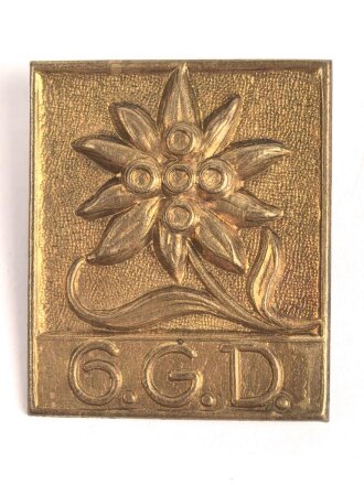 Blechabzeichen 6. Gebirgsdivision , 30 x 39mm, Alter...