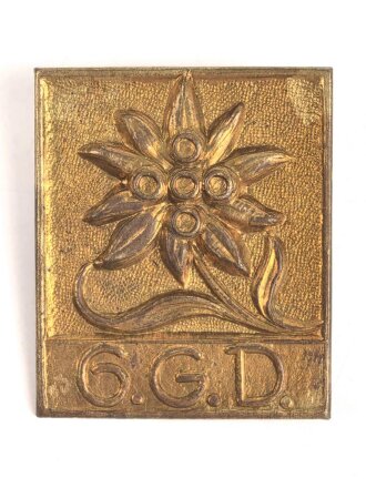 Blechabzeichen 6. Gebirgsdivision , 30 x 39mm, Alter...