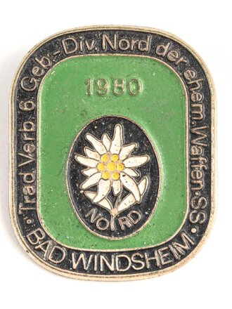 Deutschland nach 1945, Abzeichen Treffen ehemalige Angehörige der 6.GebirgsdivisionNord  Bad Windsheim 1980