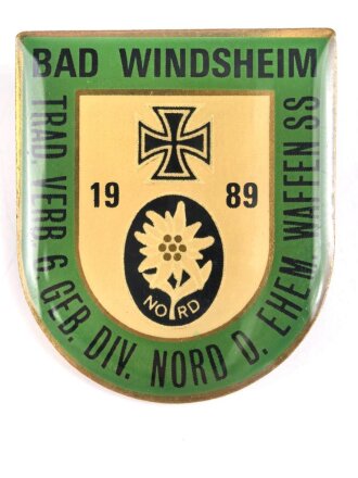 Deutschland nach 1945, Abzeichen Treffen ehemalige Angehörige der 6.GebirgsdivisionNord  Bad Windsheim 1989