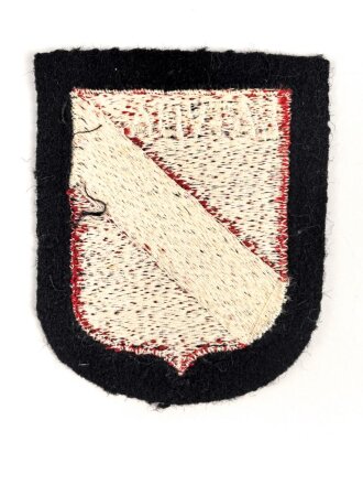 Waffen SS,  Ärmelschild der lettischen Freiwilligen. Ungetragenes Stück