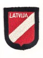 Waffen SS,  Ärmelschild der lettischen Freiwilligen. Ungetragenes Stück