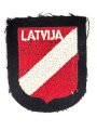 Waffen SS,  Ärmelschild der lettischen Freiwilligen. Ungetragenes Stück