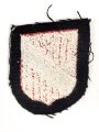 Waffen SS,  Ärmelschild der lettischen Freiwilligen. Ungetragenes Stück