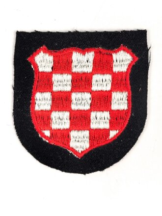 Waffen SS,  Ärmelschild der Kroatischen Freiwilligen der  Division Handschar, ungetragenes Stück