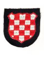 Waffen SS,  Ärmelschild der Kroatischen Freiwilligen der  Division Handschar, ungetragenes Stück