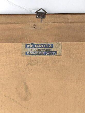 Gebirgsjäger Regiment 100, Dienstzeiturkunde von 1938 in sehr gutem Zustand, original gerahmt