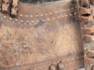 Paar Bergschuhe für Gebirgstruppen der Wehrmacht. Ungereinigtes Paar, Sohlenlänge 35,5cm