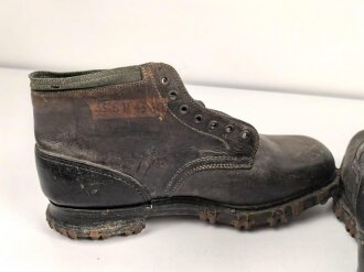Paar Bergschuhe für Gebirgstruppen der Wehrmacht. Ungereinigtes Paar, Sohlenlänge 35,5cm