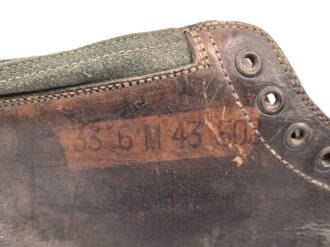 Paar Bergschuhe für Gebirgstruppen der Wehrmacht. Ungereinigtes Paar, Sohlenlänge 35,5cm