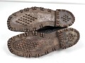 Paar Bergschuhe für Gebirgstruppen der Wehrmacht. Ungereinigtes Paar, Sohlenlänge 35,5cm