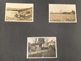 Fotoalbum eines Angehörigen der Gebirgstruppe der Wehrmacht. Insgesamt etwa 110 Fotos, jede Seite fotografiert..