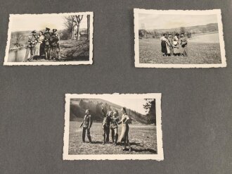 Fotoalbum eines Angehörigen der Gebirgstruppe der Wehrmacht. Insgesamt etwa 110 Fotos, jede Seite fotografiert..
