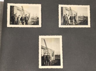 Fotoalbum eines Angehörigen der Gebirgstruppe der Wehrmacht. Insgesamt etwa 110 Fotos, jede Seite fotografiert..
