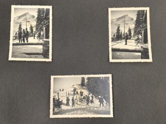 Fotoalbum eines Angehörigen der Gebirgstruppe der Wehrmacht. Insgesamt etwa 110 Fotos, jede Seite fotografiert..