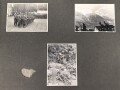 Fotoalbum eines Angehörigen der Gebirgstruppe der Wehrmacht. Insgesamt etwa 110 Fotos, jede Seite fotografiert..