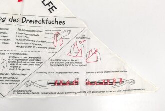 Deutschland nach 1945, RDK Dreiecktuch mit Erste Hilfe Anweisungen