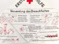 Deutschland nach 1945, DRK Dreiecktuch mit Erste Hilfe Anweisungen