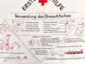 Deutschland nach 1945, RDK Dreiecktuch mit Erste Hilfe Anweisungen