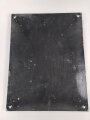 Deutsches Rotes Kreuz, Emailleschild " Unfallmeldestelle" 25 x 33cm. Ungereinigtes Stück