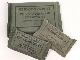 Drei Verbandpäckchen Bundeswehr