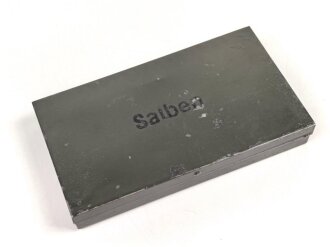 "Salben" Behälter Wehrmacht. Originallack, 8 x 15 x 2cm. Ungereinigt