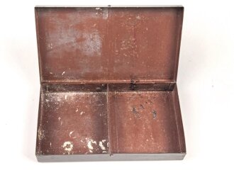 "Salben" Behälter Wehrmacht. Originallack, 8 x 15 x 2cm. Ungereinigt