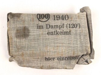 Verbandpäckchen Wehrmacht für den Verbandkasten. Großes Modell datiert 1940