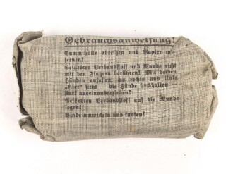 Verbandpäckchen Wehrmacht für den Verbandkasten. Großes Modell datiert 1940