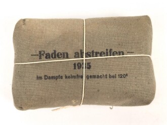 Verbandpäckchen Wehrmacht für den Verbandkasten. Großes Modell datiert 1935